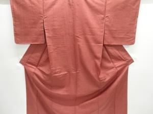 未使用品　井桁絣織り出し西陣お召着物